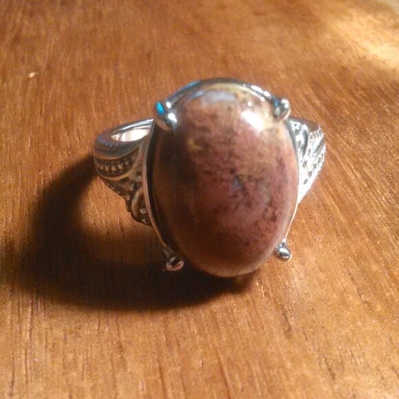 Aqua Nueva Moss Stainless Steel Solitaire Ring (Size 8) - Picture 5 of 16